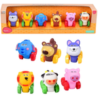 Animal Toy Cars Set of 6 Pullback Mini Vehicles for Toddlers Fun Baby Toys and Gift Set