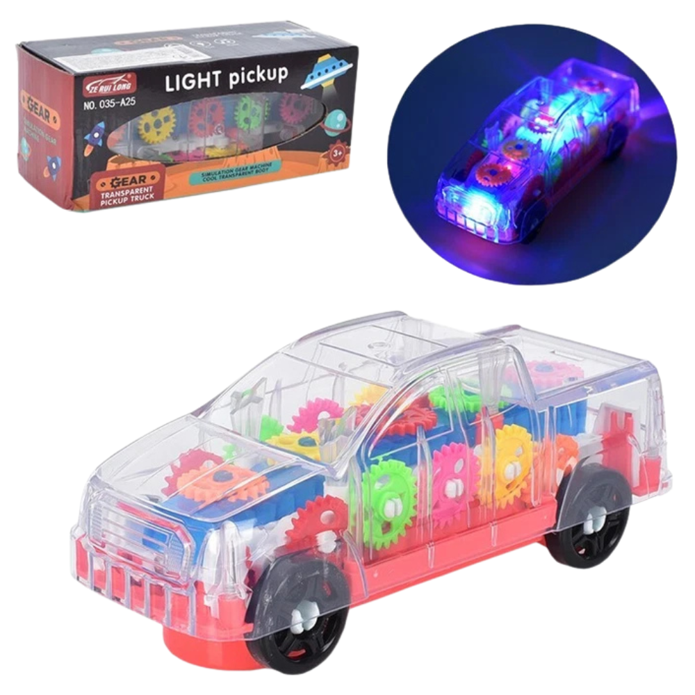 2 Pcs Gear Crab and Car Toys with Flashing Lights and Music Fun Interactive Toys for Kids