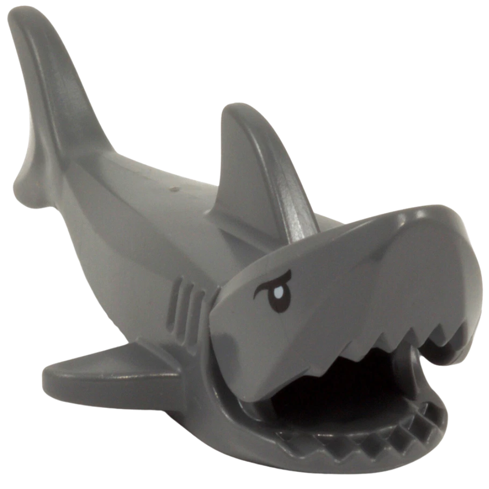 LEGO Shark Figure 14518 Deep Sea Animal Accessory with Printed Eyes City Ocean