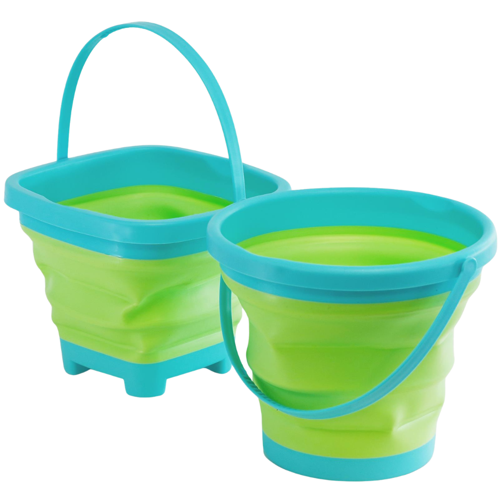 Kids Foldable Beach Bucket Collapsible Sandpit Water Toy for Toddlers Outdoor Play Fun Set