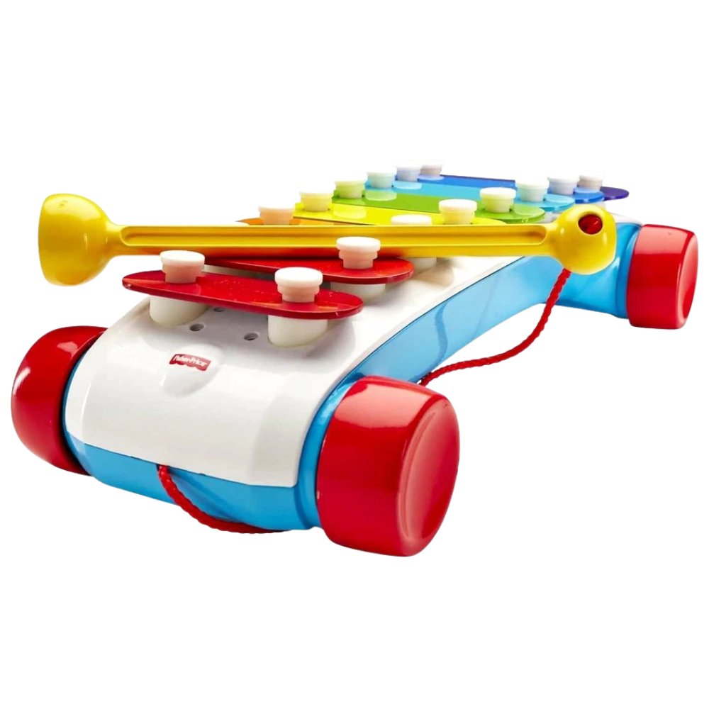 Fisher-Price Baby Xylophone Pull Toy Musical Instrument with Drumstick