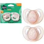 Tommee Tippee Essentials Cherry Natural Latex Baby Soothers 4-Pack Day & Glow in the Dark