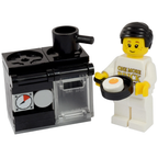 LEGO Kitchen Oven AGA Rayburn Double Oven with Pans MOC Building Parts