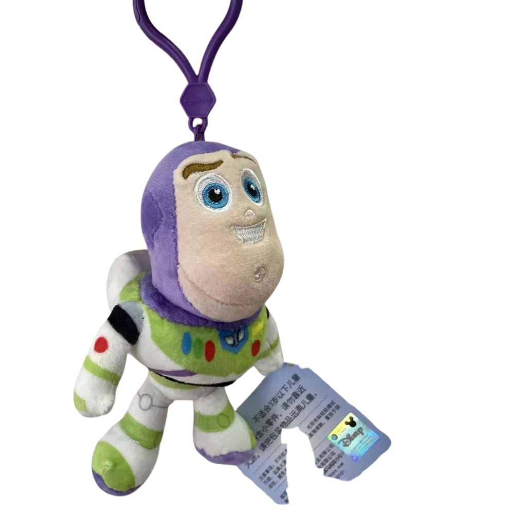 Disney Toy Story Buzz Lightyear Plush Keychain Keyring 13cm Cute Kids Collectible Bag Gift
