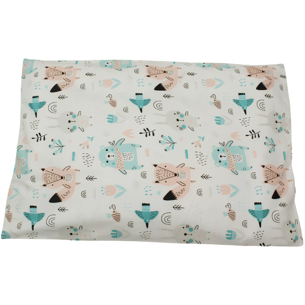 Baby Pillowcase 40x60cm 100% Cotton Zipped Pillow Cover Jungle Floral Print