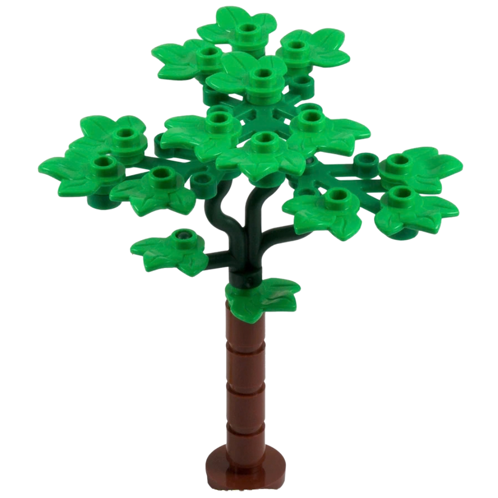 Lego Leafy Green Trees Pack of 2 New Genuine Parts 9.5cm Tall Street Scene Building Set Kit