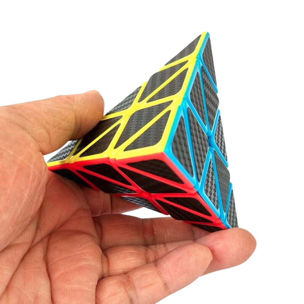 Pyramid Cube Puzzle Carbon Fiber Triangle Magic Rubik’s Fidget Toy