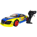 1:10 RC Audi R8 Style Drift Car 45cm 2.4GHz LED Lights RWD Racing Toy 6+