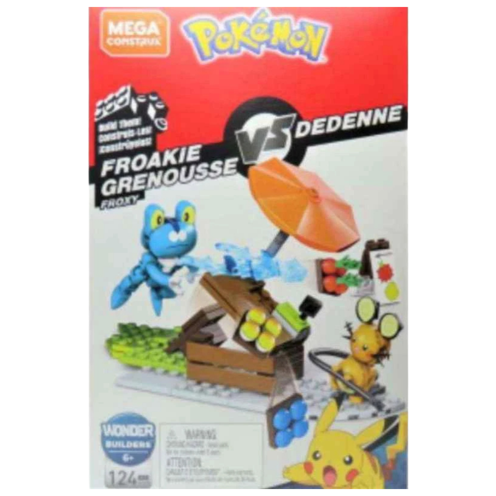Mega Construx Pokémon Froakie vs Dedenne Building Set Poseable Figures & Battle Effects GFV78