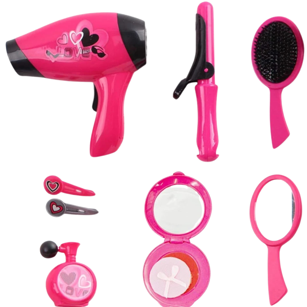 Fashion Hair Styling Beauty Make Up Pretend Play Toy Set for Girls Kids 3+ Christmas Gift