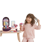 Kids Barber Shop Pretend Play Set with Carry Case Hair Salon Toy Kit