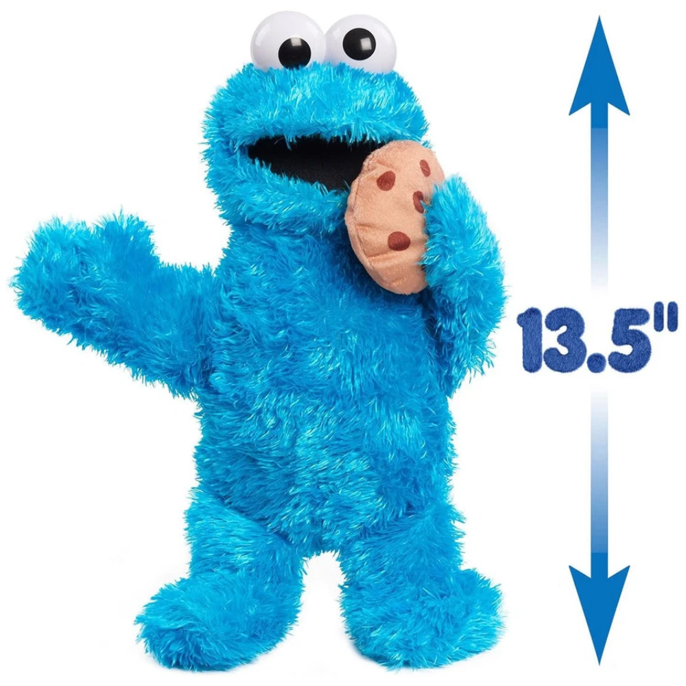 Sesame Street Cookie Monster Nom Nom 13.5" Interactive Plush Toy Sounds & Motion Age 18m+