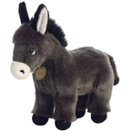 Aurora MiYoni Donkey Foal 28cm Soft Plush Stuffed Animal, Realistic Farm Animal Gift
