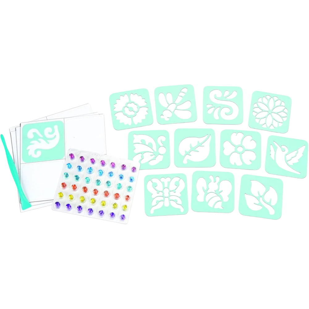 Crayola Glitter Dots Stencil Stickers Kids Arts Crafts Creative Activity Craft Set Fun