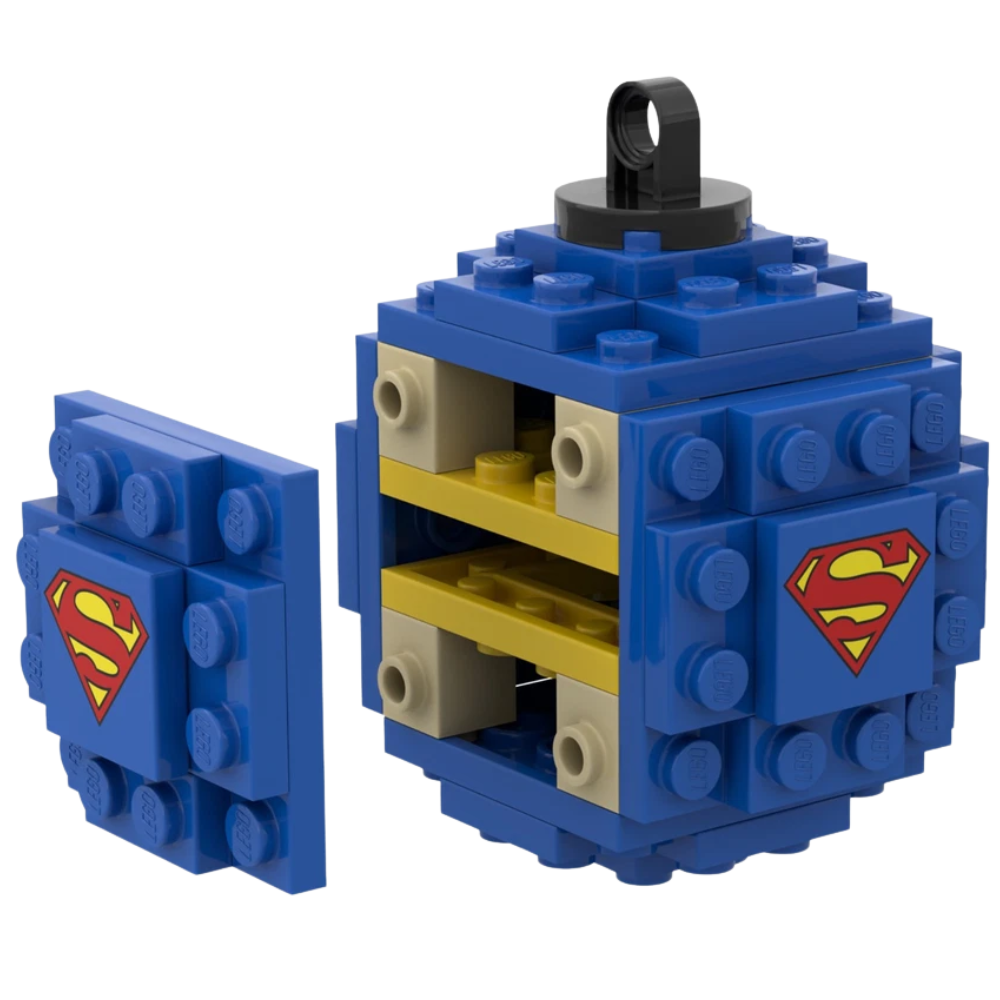 LEGO Superman Christmas Bauble Decoration Building Kit 41 Pieces Holiday Tree Ornament