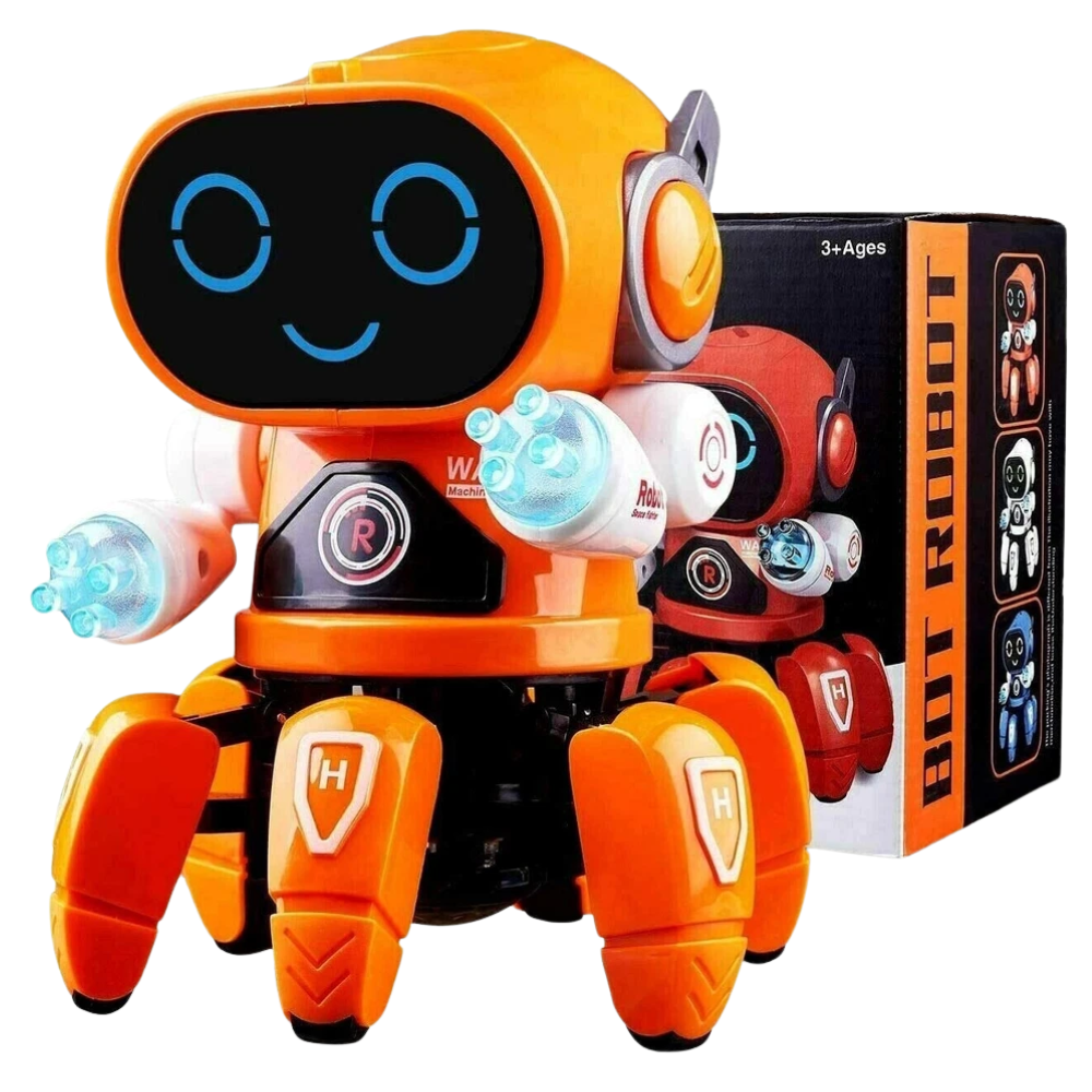 Kids Dancing Robot Toy with LED Lights Music Walking Action