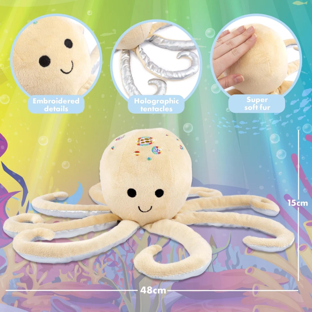 Abeec Octopus Plush Toy Cute Soft Cuddly Sea Animal Stuffed Toy for Kids Bedroom Gift