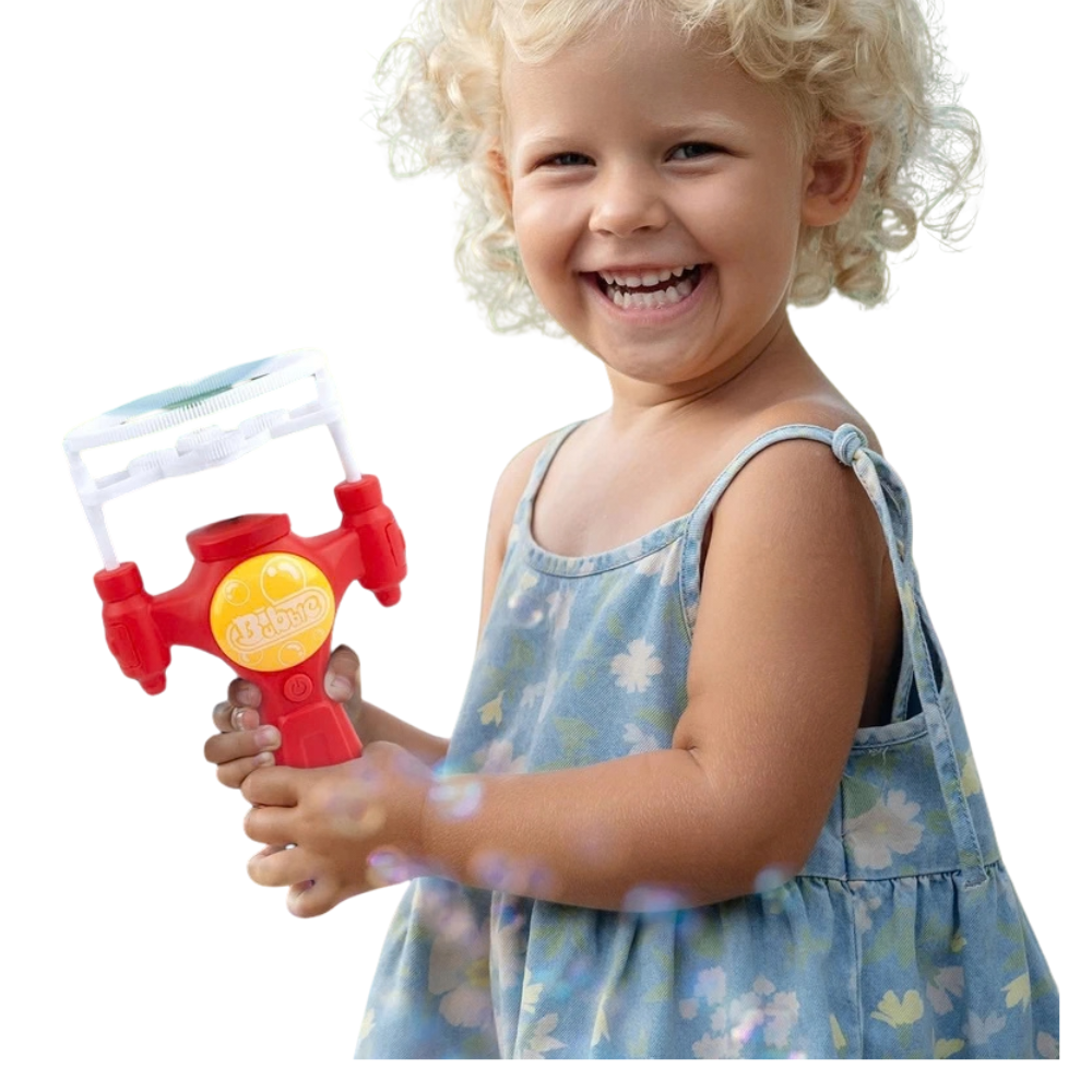 Bubbles in a Bubble Gun Bubble Blower Outdoor Sensory Toy for Kids