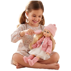 15" Fashion Doll Pink American Style Girl Rotatable Head Styling Hair BiBi Doll Toy 3+