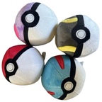 Pokémon Poké Ball Plush Soft Toy Teddy 4-Pack – Poké Ball Great Ball Ultra Ball Master Ball