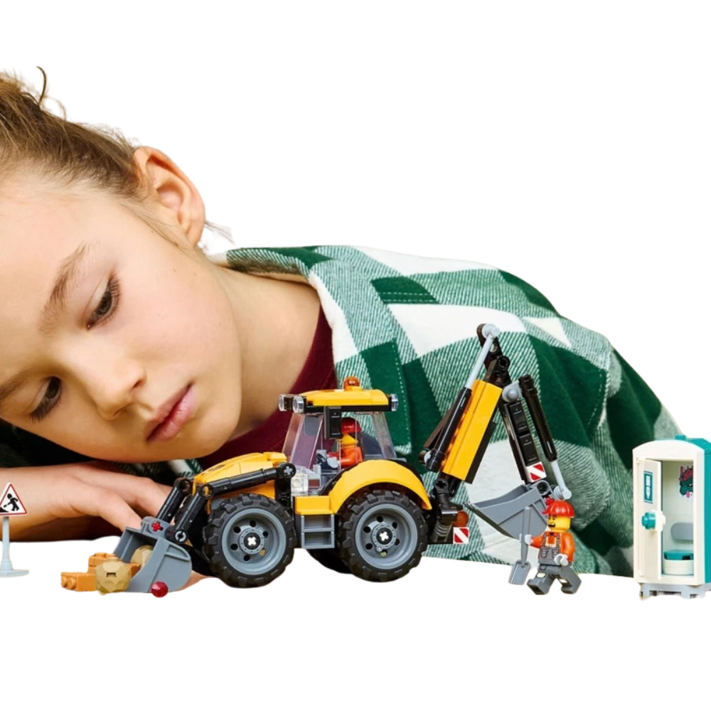 LEGO City Yellow Backhoe Loader Construction Vehicle Building Toy Set Kids 7+