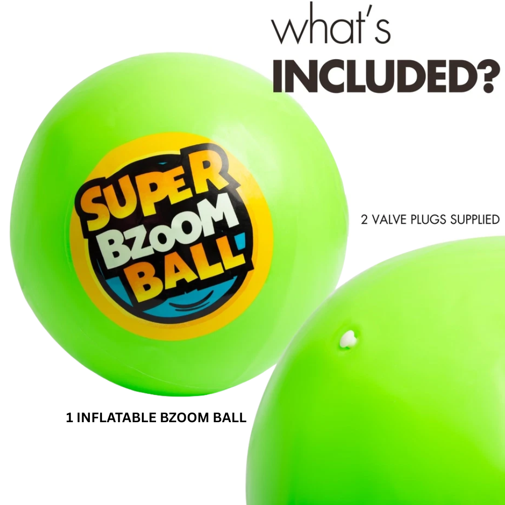 Abeec Super Bzoom Ball 40cm Giant Inflatable Play Ball Kids Indoor Outdoor Active Toy Age 3+