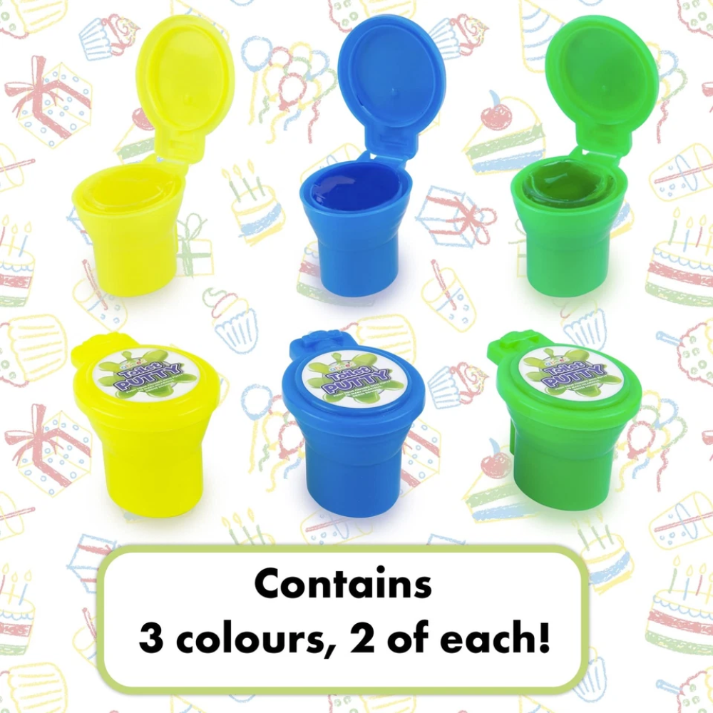 Abeec 6 Pack Toilet Putty Slime Farting Toys for Kids Party Bag Fillers Prank Joke Gifts Novelty Fun
