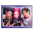 K-Pop Demon Hunters Sticker Album + 5 Packs 25 Stickers & Giant Character Poster Collecti