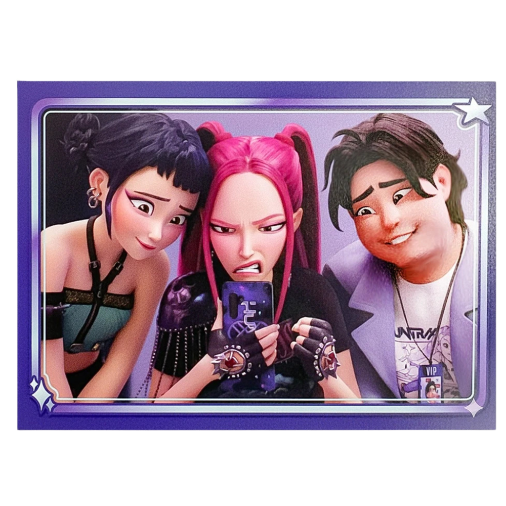 K-Pop Demon Hunters Sticker Album + 5 Packs 25 Stickers & Giant Character Poster Collecti