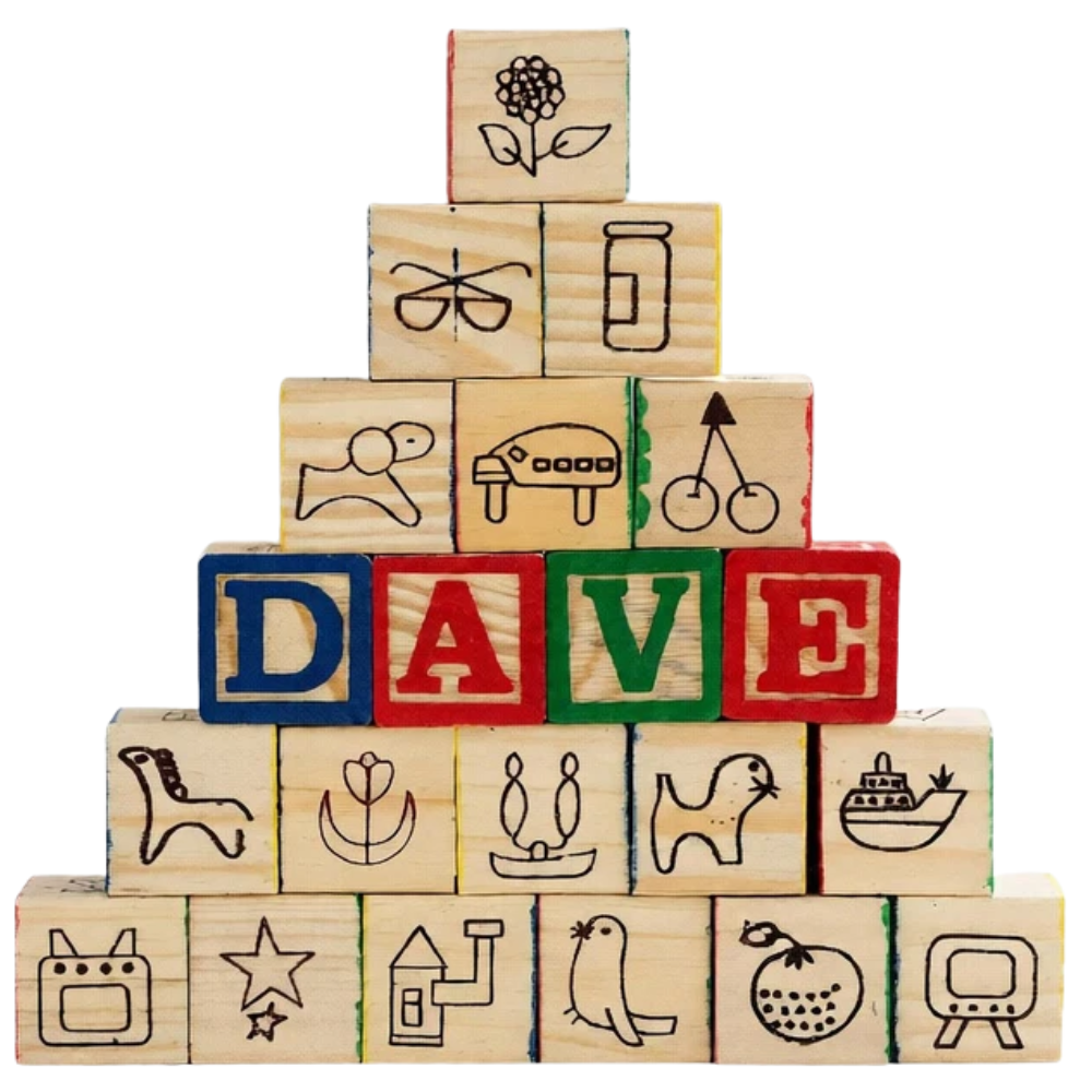 Wooden Block Set 30 Pcs Abc 123 Alphabet Number Blocks Kids Educational Learning Toy Kit