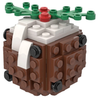LEGO Christmas Pudding Bauble Decoration Building Kit 58 Pieces Festive Tree Ornament