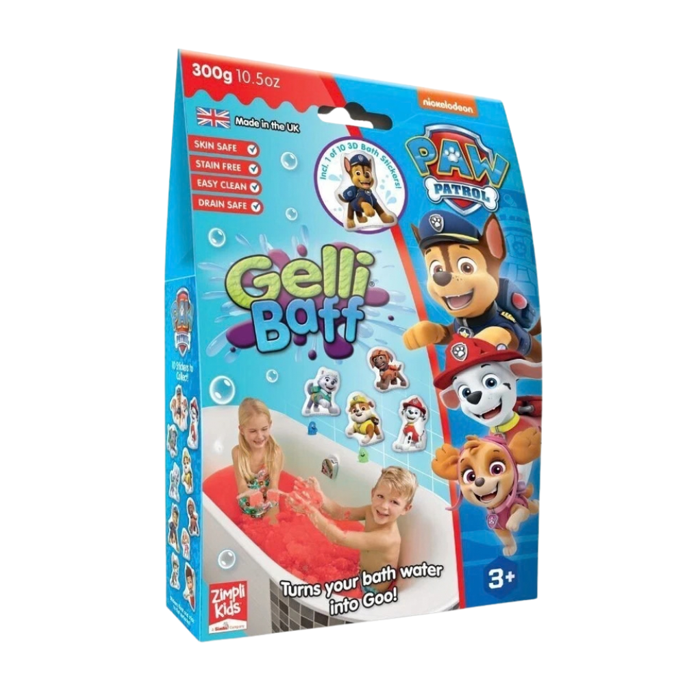Zimpli Kids PAW Patrol Gelli Baff 300g Sensory Bath Goo Set with Sticker