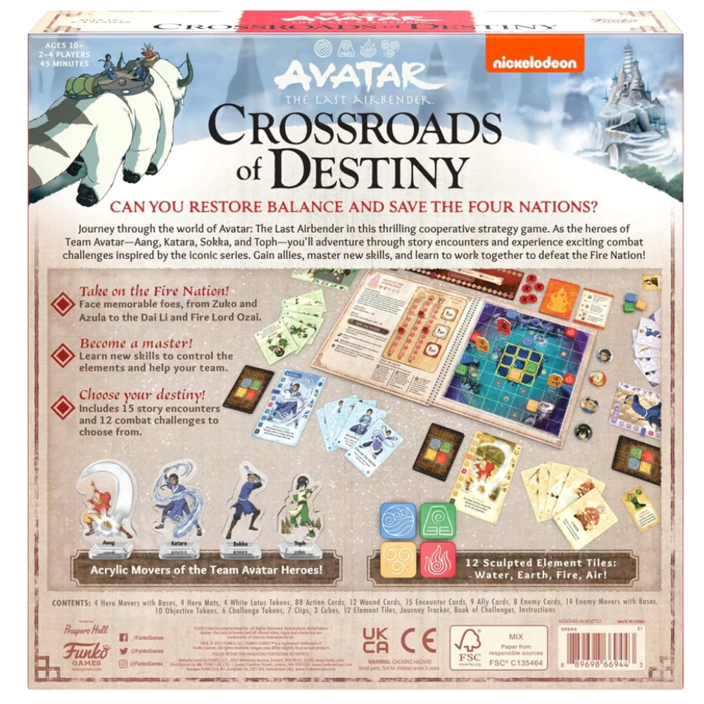 Funko Games Avatar the Last Airbender Crossroads of Destiny Cooperative Board Game 10+