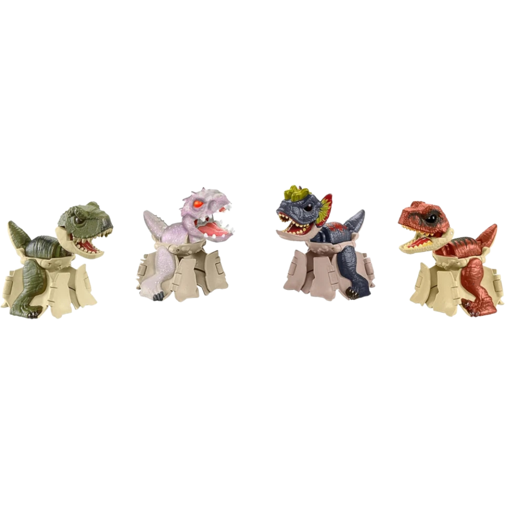 Jurassic World Hidden Hatchers 4-Pack Transforming Dinosaur Toys T. Rex & Exclusive Figures