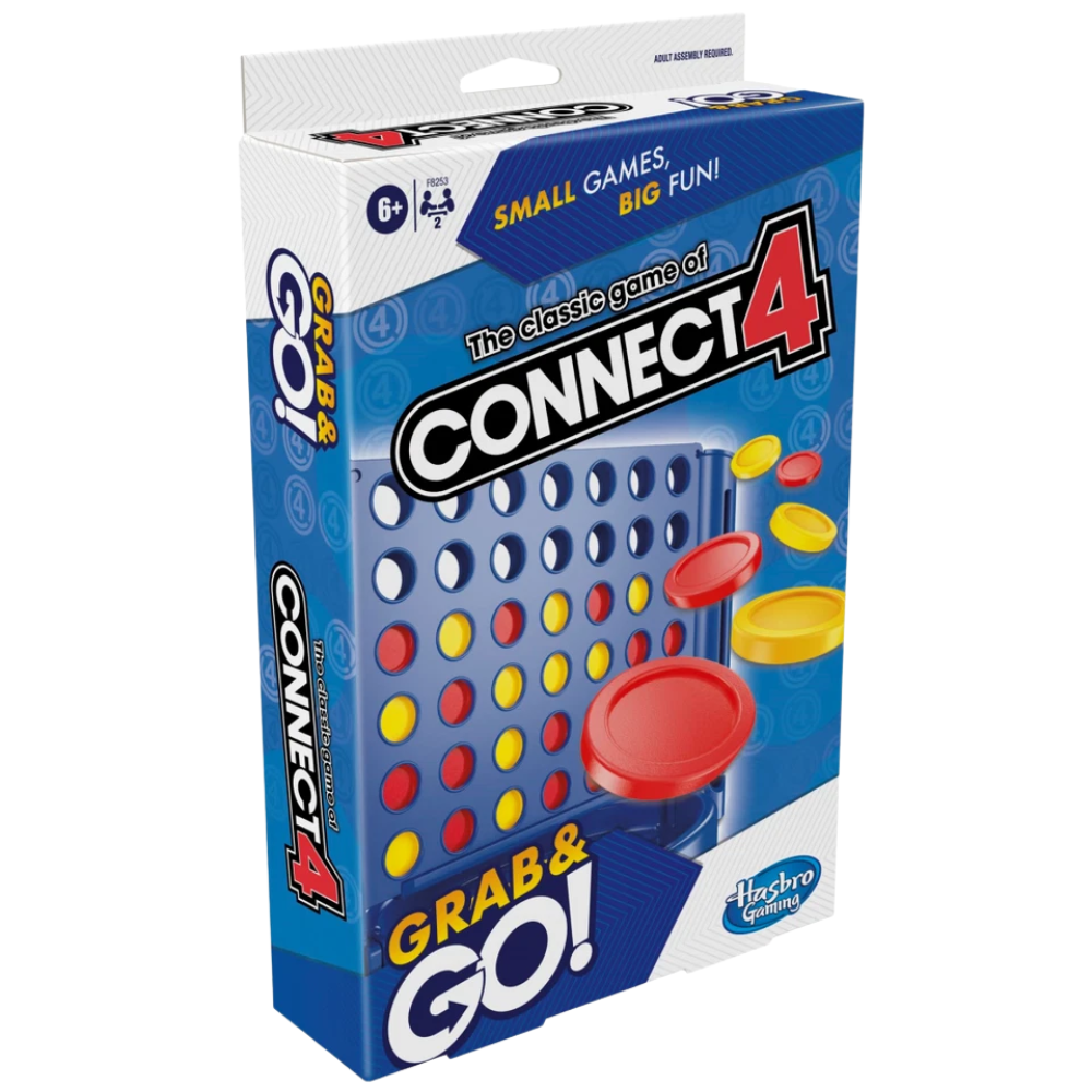 Hasbro Gaming Grab & Go Connect 4 Travel Game Portable Family Strategy Toy 6+ Years