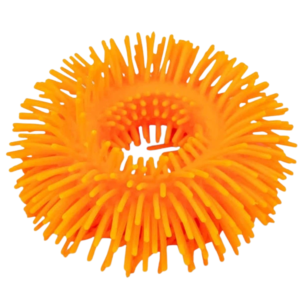 Hairy Stretchy Orange & Blue Wiggly Wristband Squishy Sensory Tactile Fidget Toy