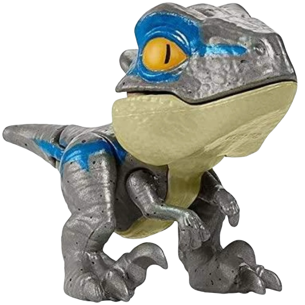 Jurassic World Snap Squad Camp Cretaceous Velociraptor Blue Dinosaur Figure Mattel Toy