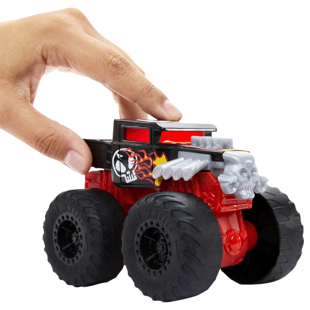 Hot Wheels Monster Trucks Roarin' Wreckers Bone Shaker 1:43 Scale Lights Sounds Toy