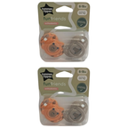 Tommee Tippee Fun Friends Baby Soothers 4 Pack 6-18 Months with Reusable Steriliser Pod