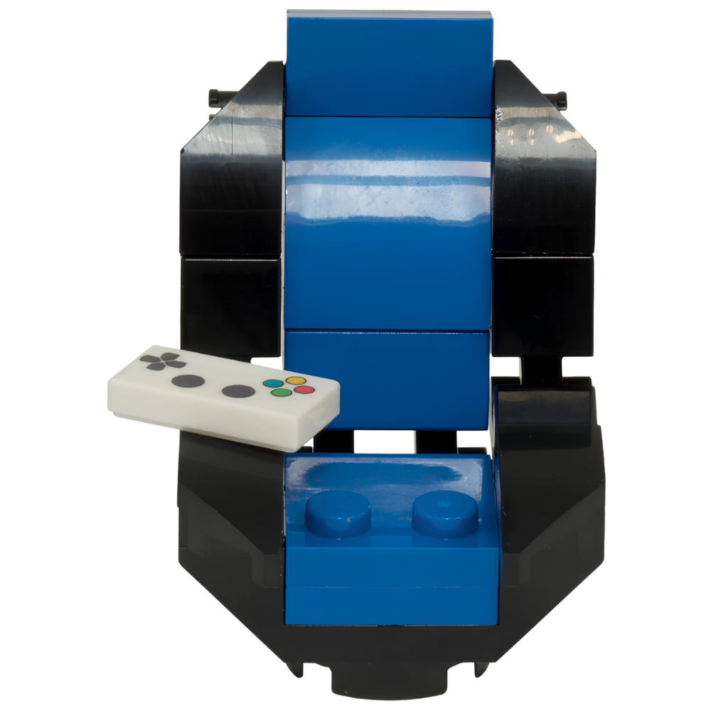LEGO Blue Gaming Chair with Custom Printed Gamepad Tile Gamer Minifigure Accessory