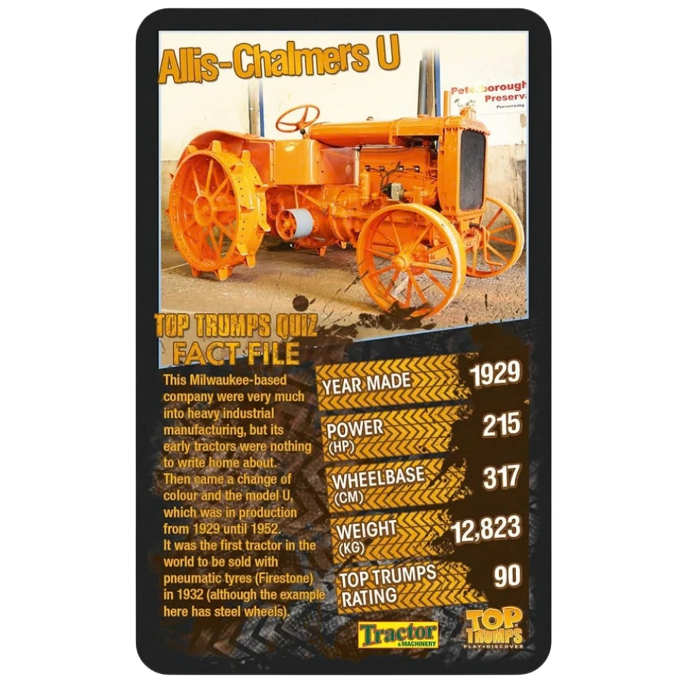 Top Trumps Tractors Card Game – Top 30 Farming Machines Facts & Family Fun Game