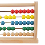 Wooden Abacus for Kids 50 Beads Maths Counting Frame Toddler Learning Toy