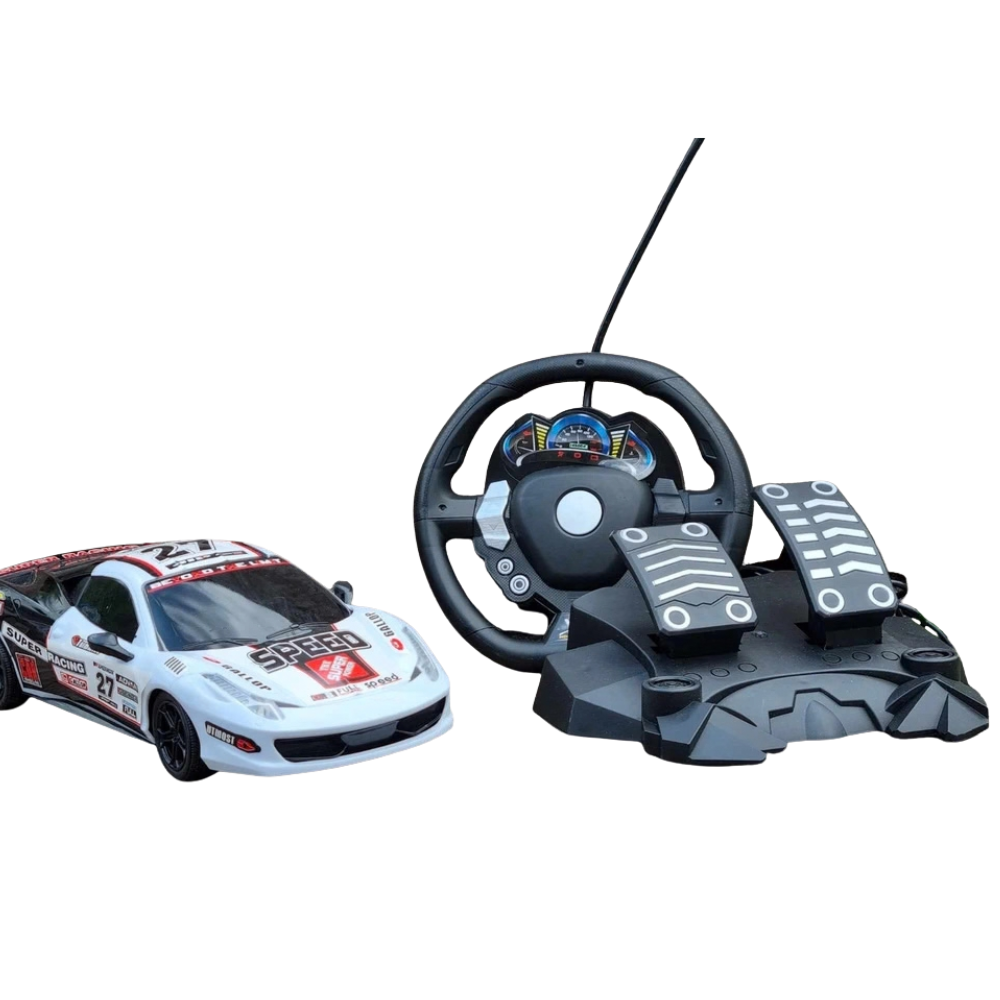 Remote Control Racing Car Rc 1:16 Steering Wheel Pedals Traffic Light Kids Racing Simulator Toy Gift