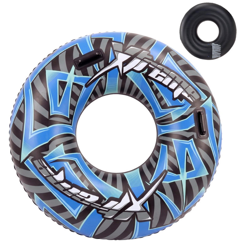 Inflatable Pool Ring 47 Inch 119cm Turbo Extreme Swim Float with Handles for Kids Adults