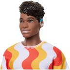 Barbie Fashionistas Ken Doll 65th Anniversary #220 Hearing Aid Orange Shirt 30cm 3+