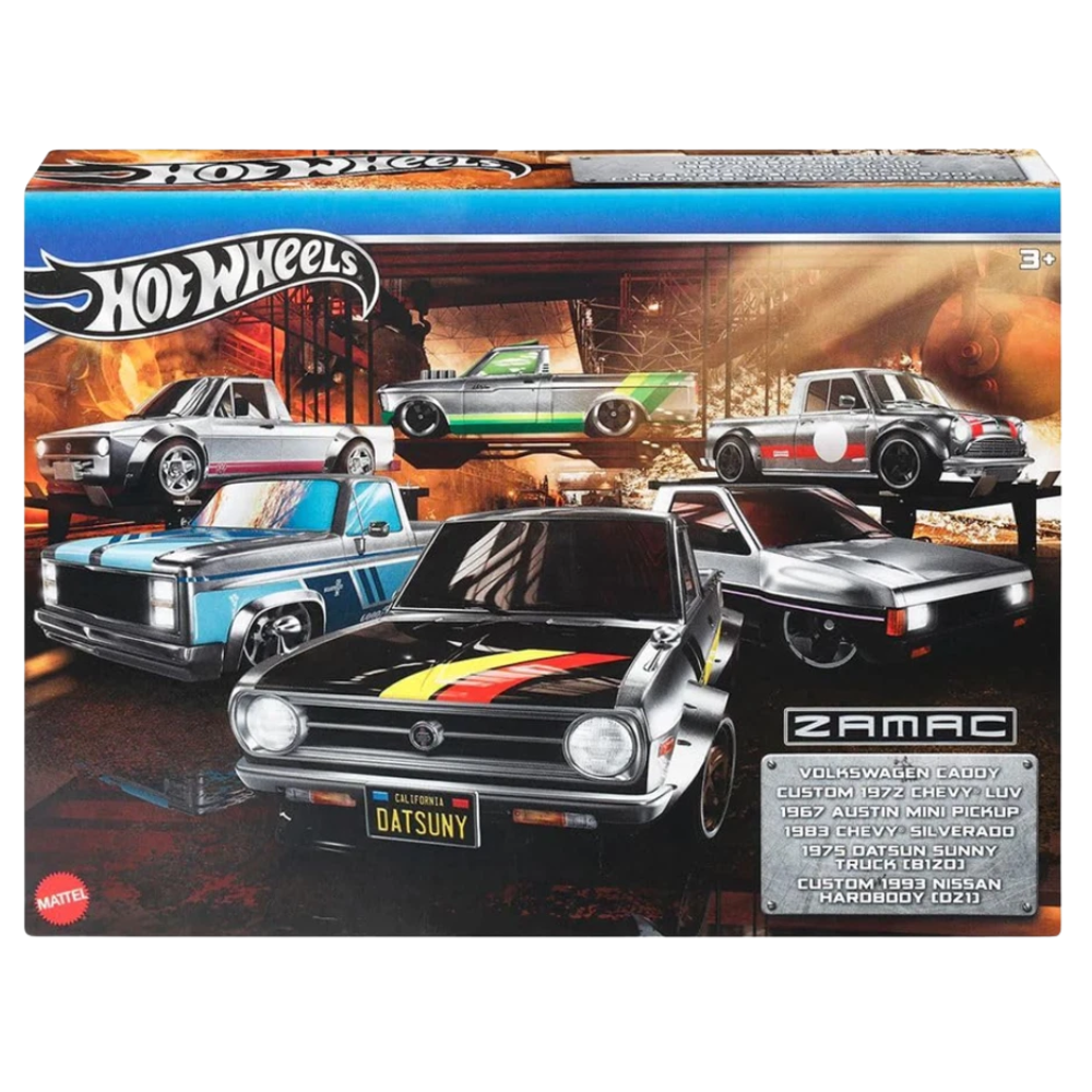 Hot Wheels Zamac Pickup Truck 6-Pack Die-Cast Cars Metal Vehicle Collection 3+