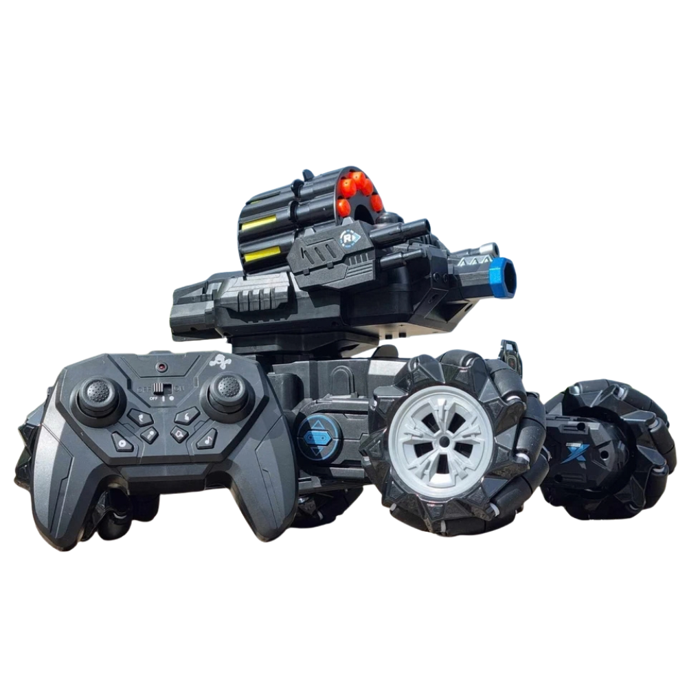 Rc Battle Tank 4wd Soft Dart Gun Smoking Effects Led Lights Remote Control Kids 8+