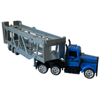 Blue Diecast Lorry Truck Transporter Hauler Toy Model Vehicle for Kids Collectors Display