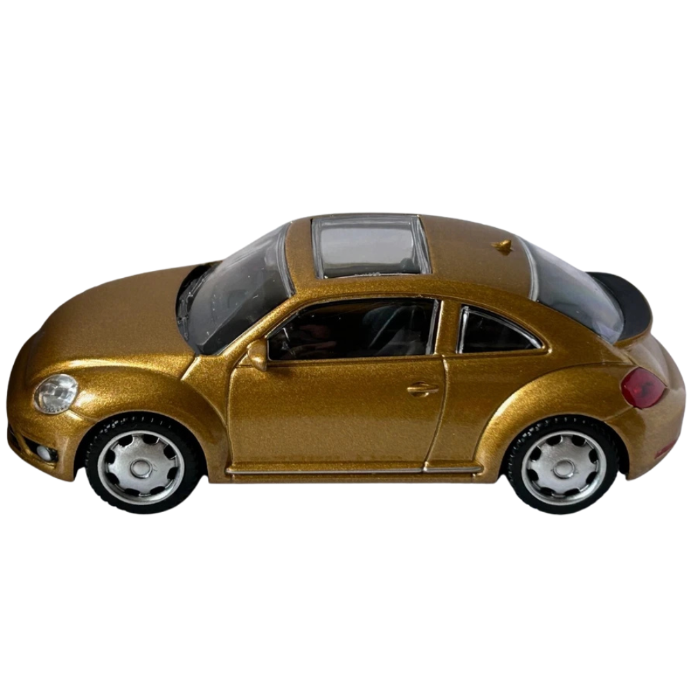 Rastar Volkswagen Beetle Gold Diecast Classic German Car Model Toy 1:43 Scale Collectible