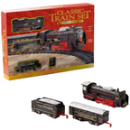 Classic Battery Operated Train Set with Lights Track Carriages Vintage Toy Gift Kids 3+